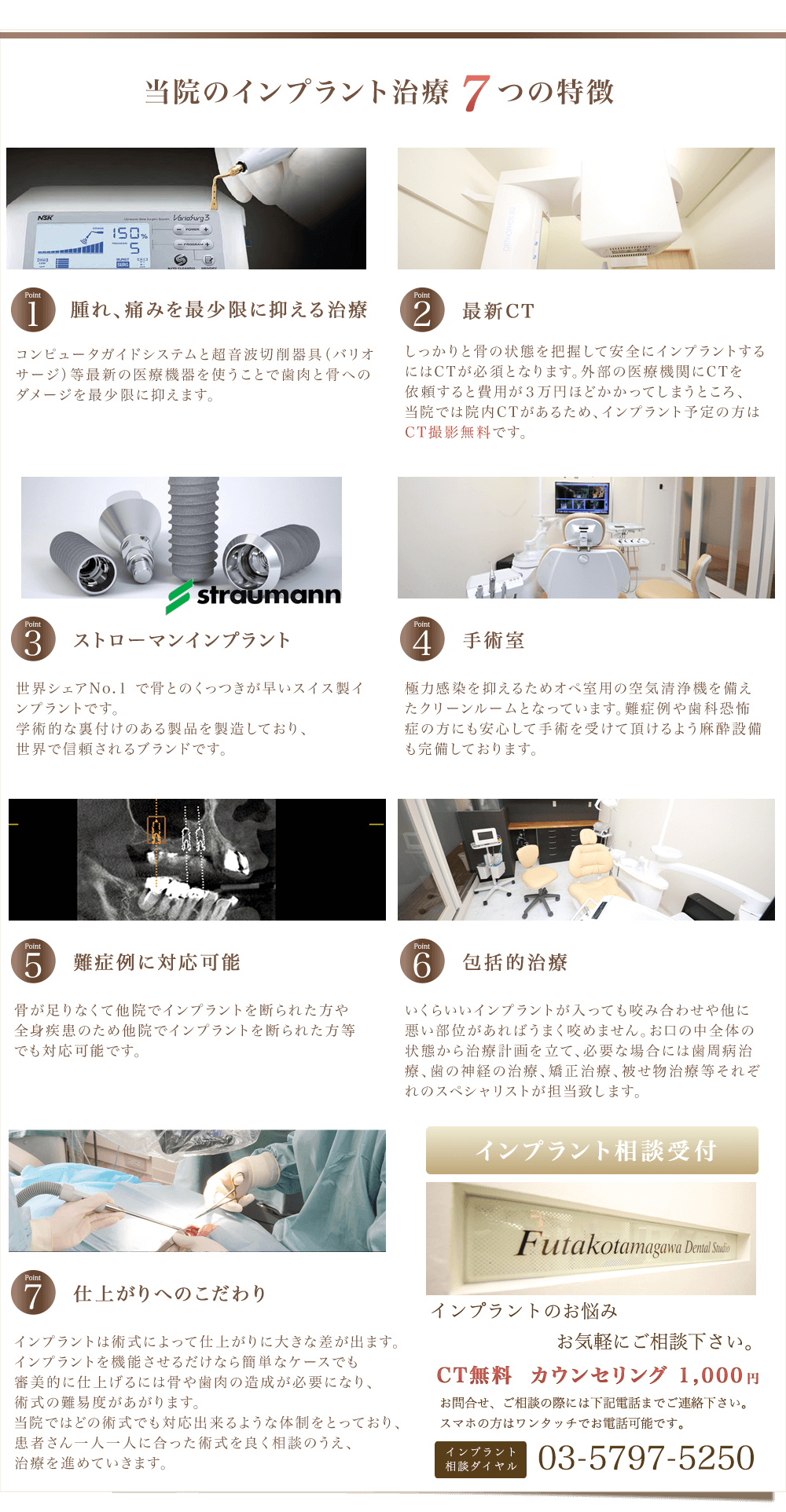 当院のインプラント治療７つの特徴
